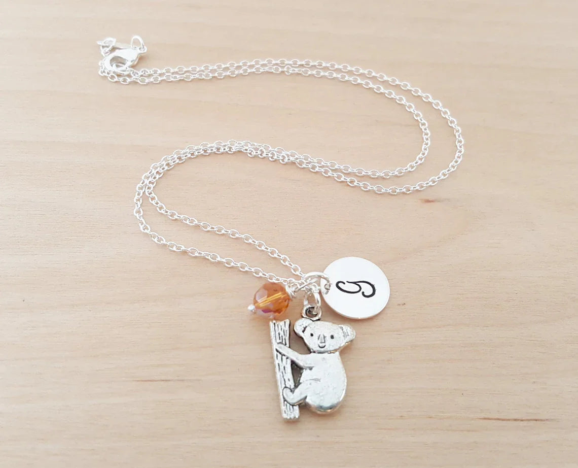 Collier Koala Personnalisé en Argent Sterling
