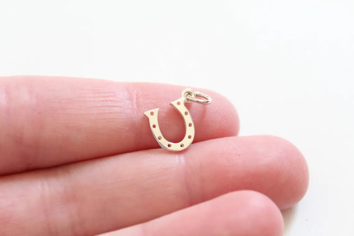 Tiny Horseshoe Necklace – Sterling Silver Charm on 18" Chain