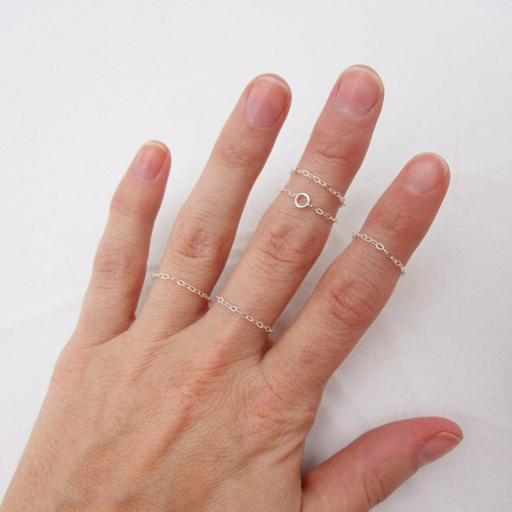 Mini chaîne en argent sterling ou plaqué or