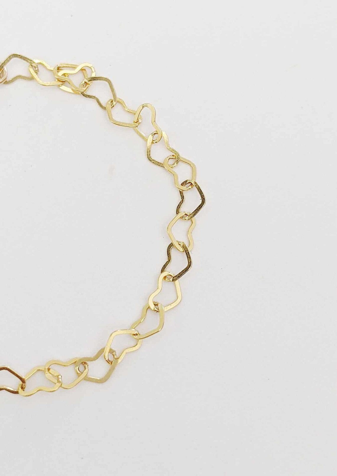 Dainty Sterling Silver Heart Chain Bracelet – Minimalist Jewelry