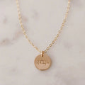 Heartbeat Necklace – Hand Stamped in Gold or Silver, 18" Chain