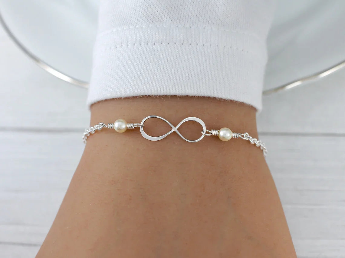 Bracelet Perle Infini – Argent Sterling et Perles d'Eau Douce