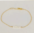 Bracelet jonc perles minimaliste – Véritables perles d'eau douce, plaqué or 14 carats, ajustable 7-8"