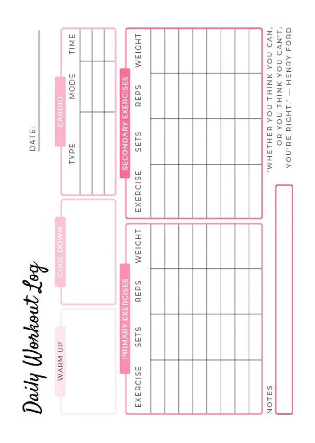 Ultimate Fitness & Health Planner | 64 Pages