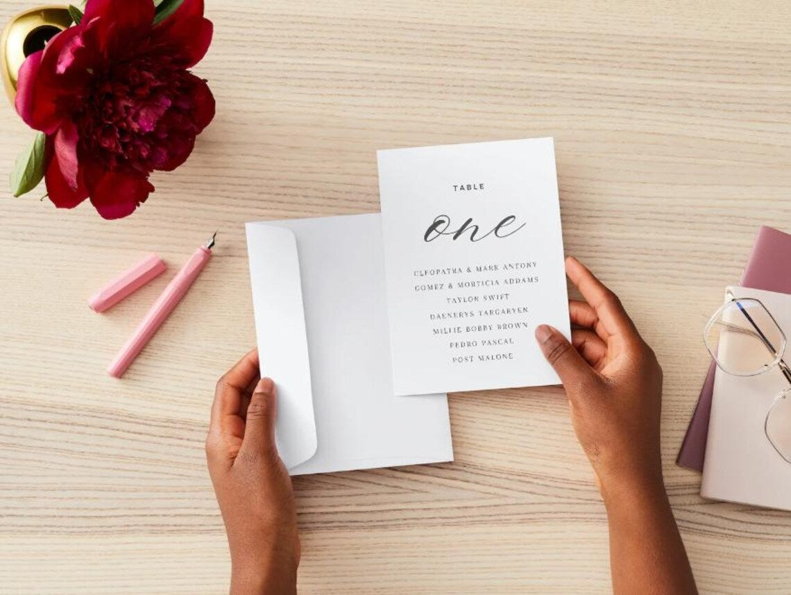 Numéros de table de mariage 1 à 10 | Panneaux de plan de table imprimables