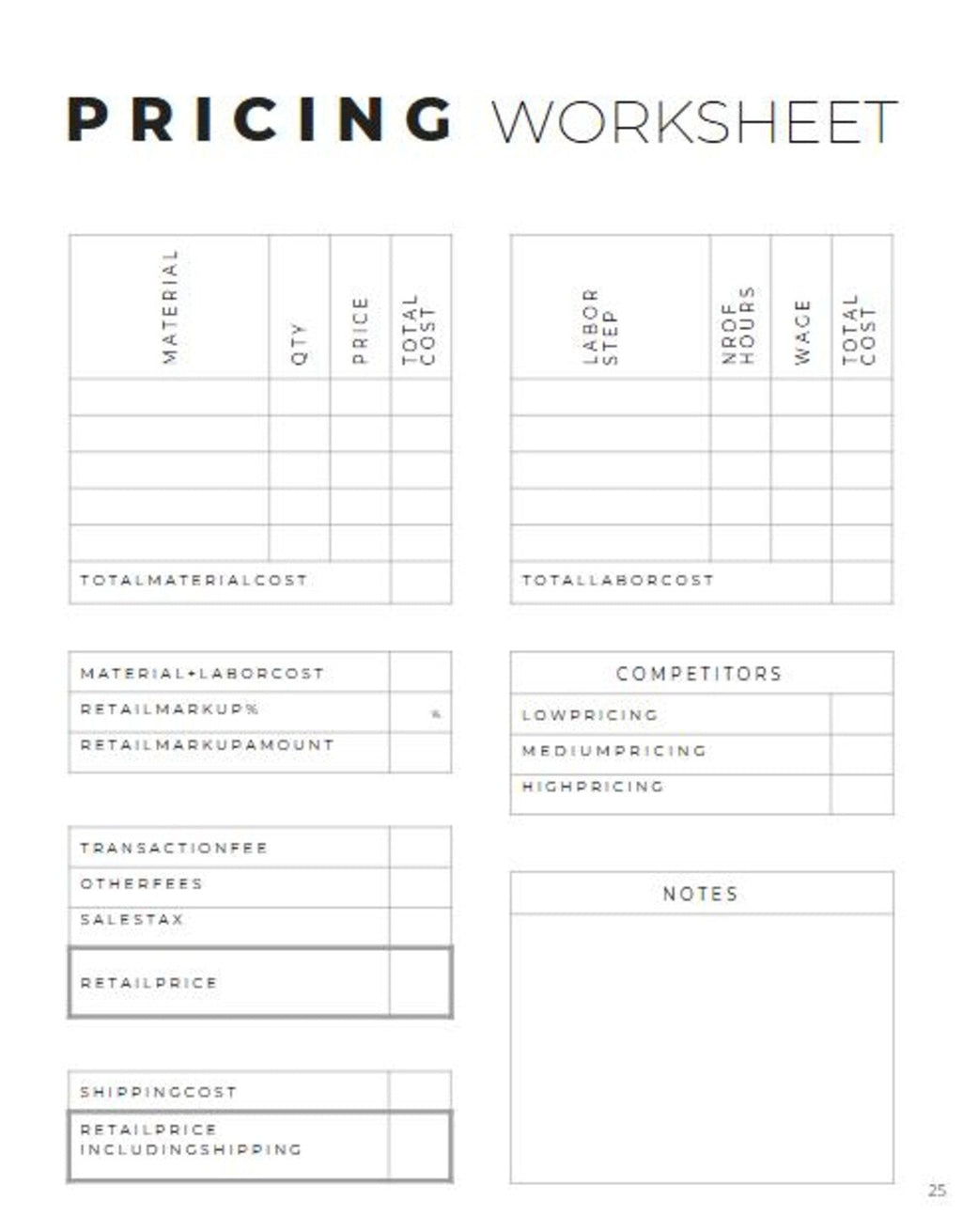 Planificateur complet pour petites entreprises | Plus de 50 pages | Imprimable et modifiable