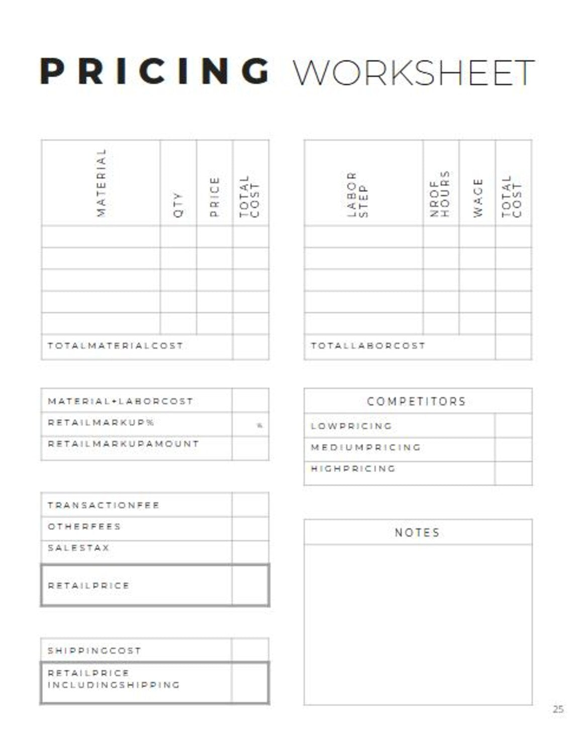 Planificateur complet pour petites entreprises | Plus de 50 pages | Imprimable et modifiable