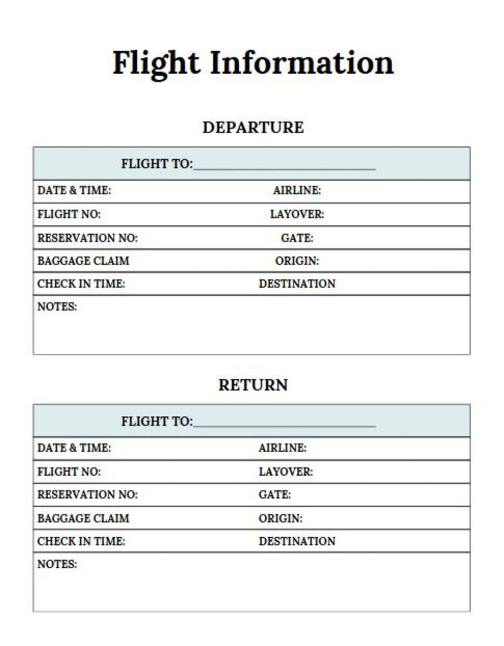 Ultimate Travel Planner | 33 Pages | Printable & Editable