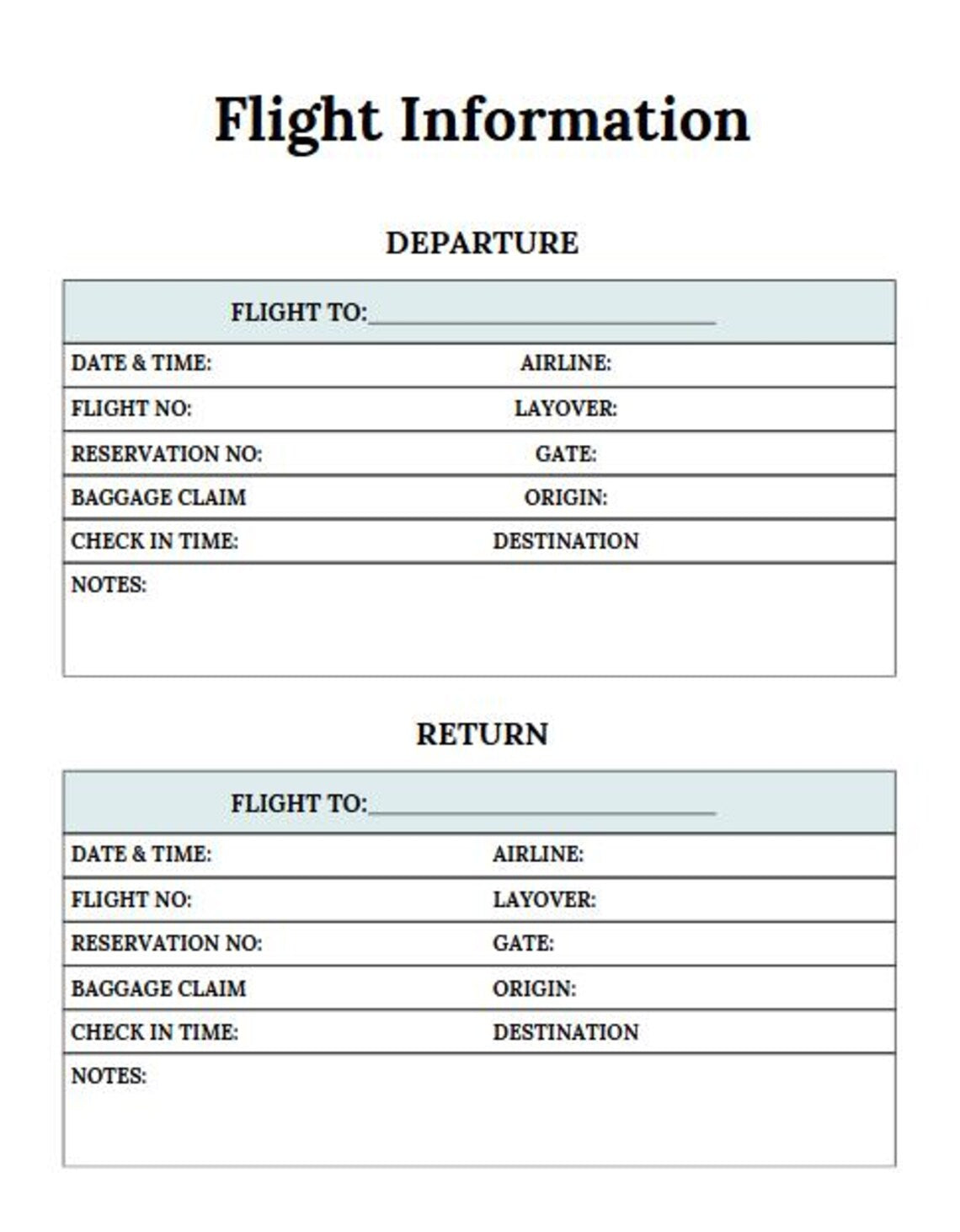 Ultimate Travel Planner | 33 Pages | Printable & Editable
