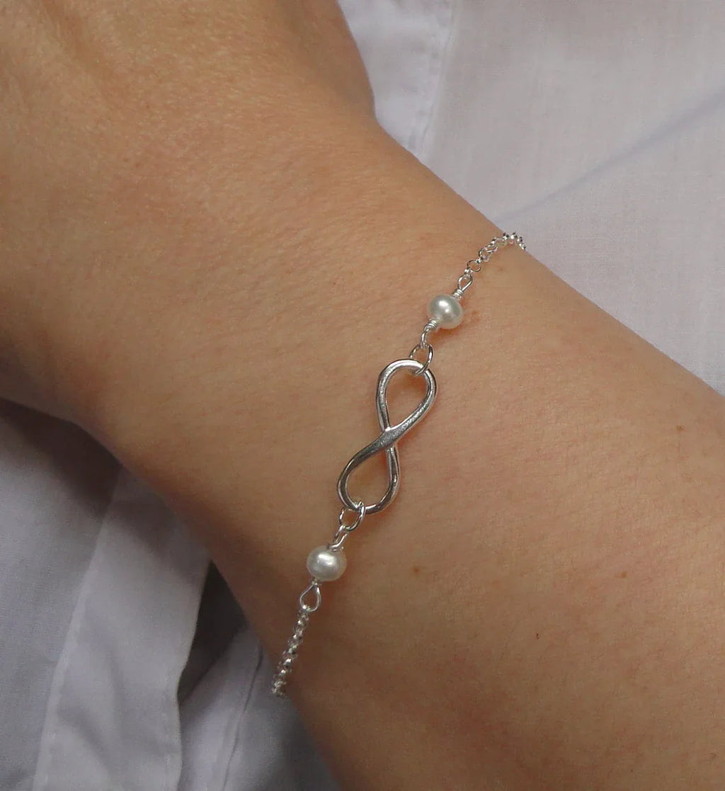 Bracelet Perle Infini – Argent Sterling et Perles d'Eau Douce