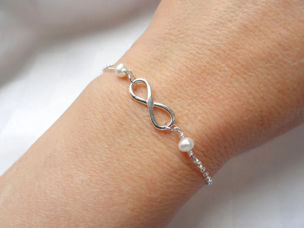 Bracelet Perle Infini – Argent Sterling et Perles d'Eau Douce