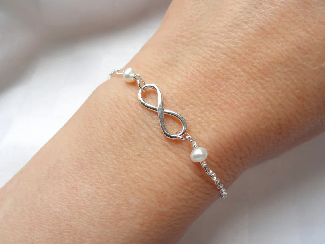 Bracelet Perle Infini – Argent Sterling et Perles d'Eau Douce