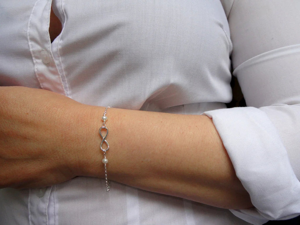 Bracelet Perle Infini – Argent Sterling et Perles d'Eau Douce
