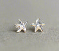 Boucles d'oreilles clous étoiles de mer en argent sterling – 1/2 pouce