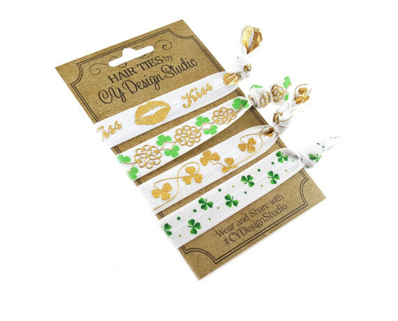 Lot d'élastiques à cheveux pour la Saint-Patrick