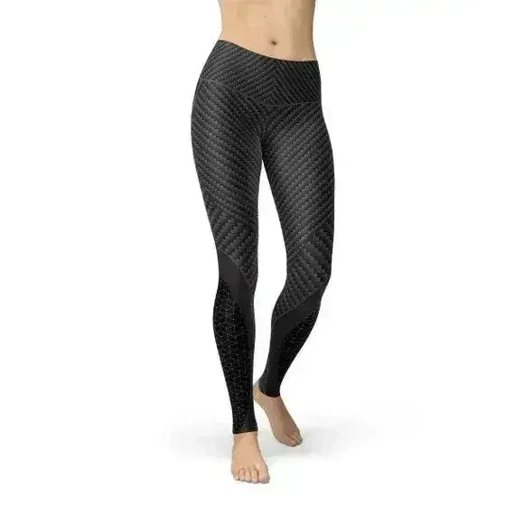 Legging de sport en fibre de carbone pour femme