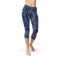 Legging Capri de sport bleu marine pour femme