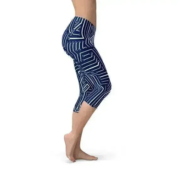 Legging Capri de sport bleu marine pour femme