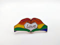 Broche émaillée Mains d'amour Arc-en-ciel – Accessoire Cœur Fierté & Soutien