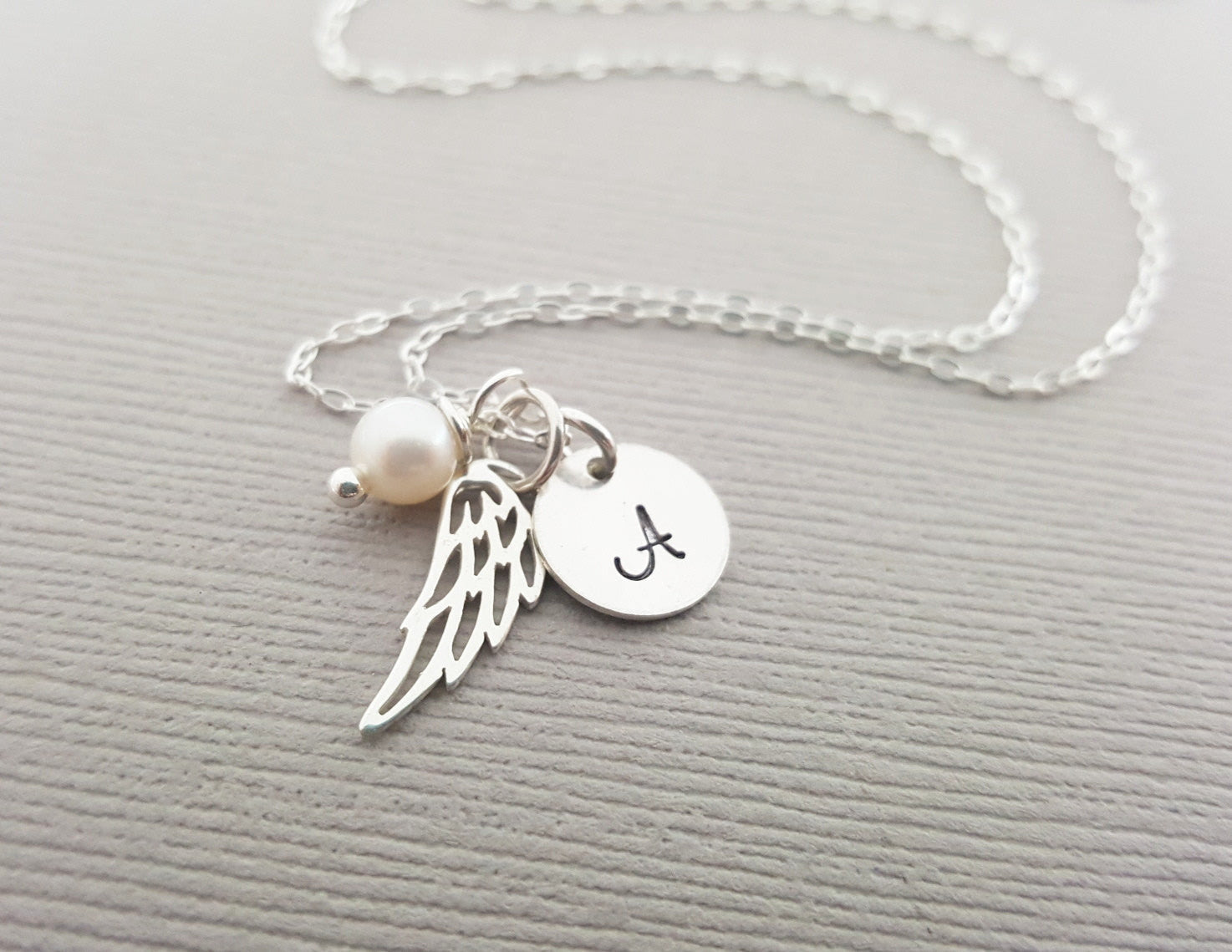 Collier Aile d'Ange Personnalisé en Argent Sterling