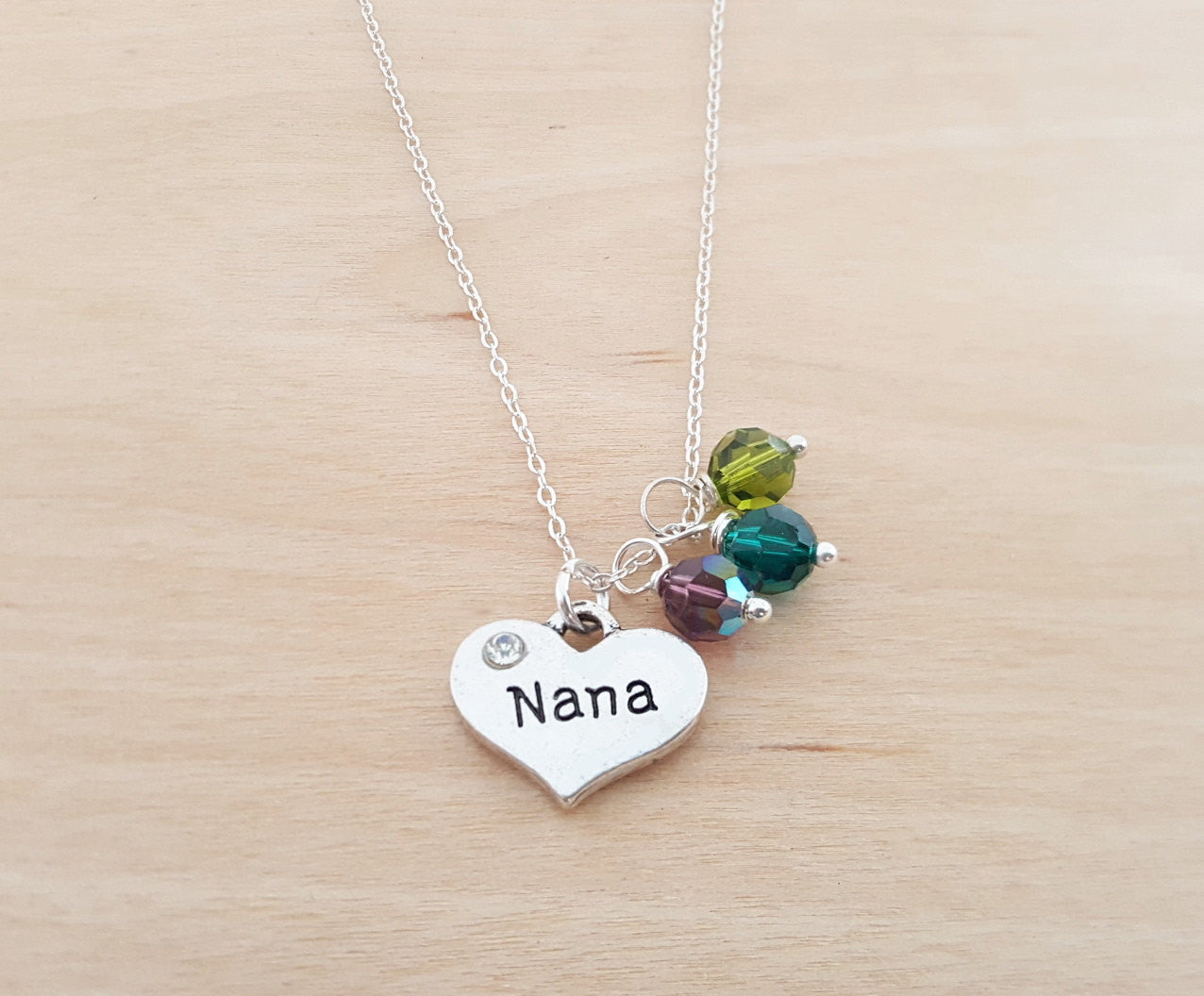 Collier Nana - Collier Pierre de Naissance Grand-mère - Choisissez Votre Pierre de Naissance - Collier en Argent Sterling - Collier Multi Pierres de Naissance - Idée Cadeau