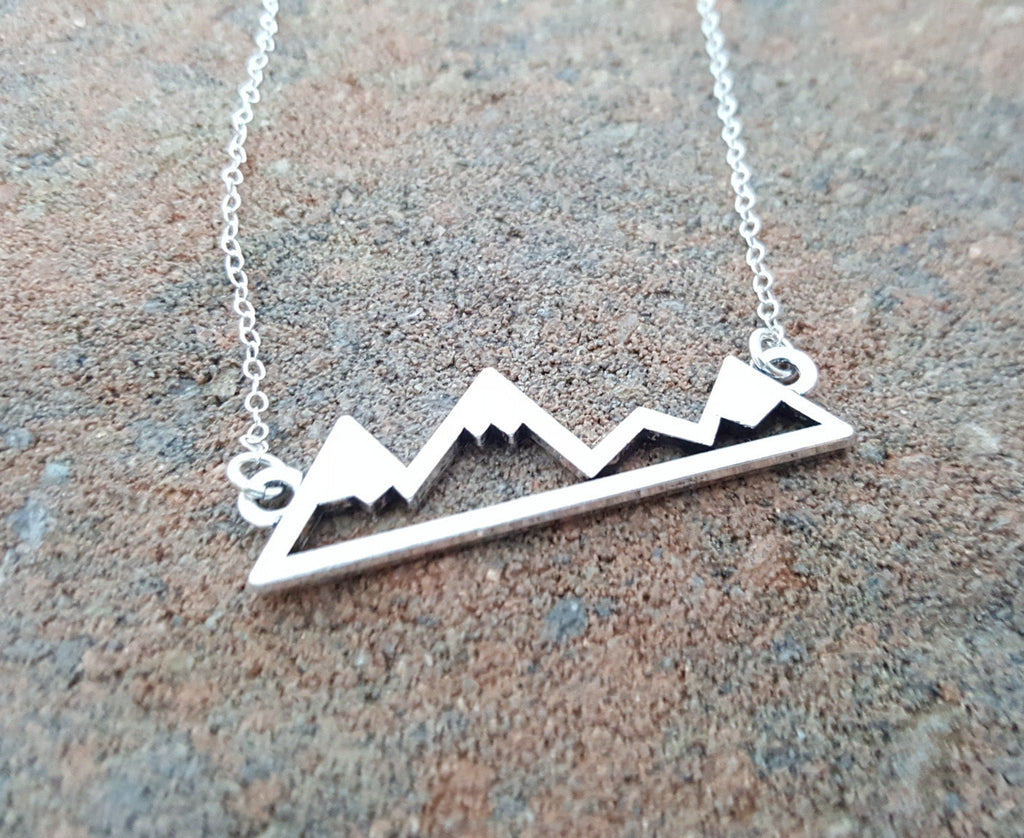Mountain Bar Skyline Sterling Silver Necklace
