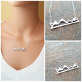 Mountain Bar Skyline Sterling Silver Necklace