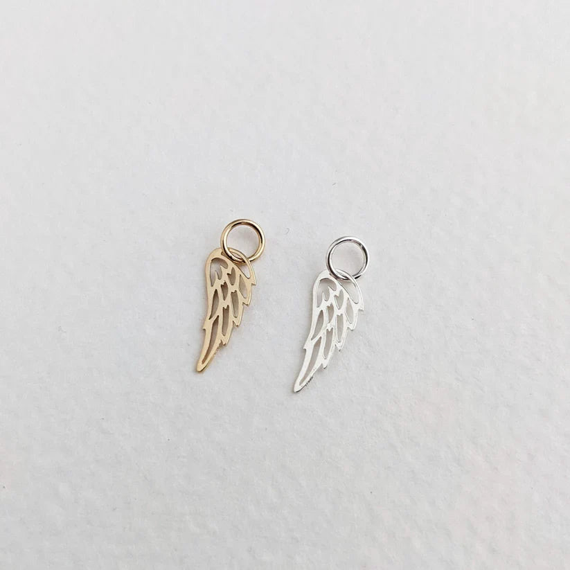 Add an Angel Wing Charm – Sterling Silver or 14k Gold Plate