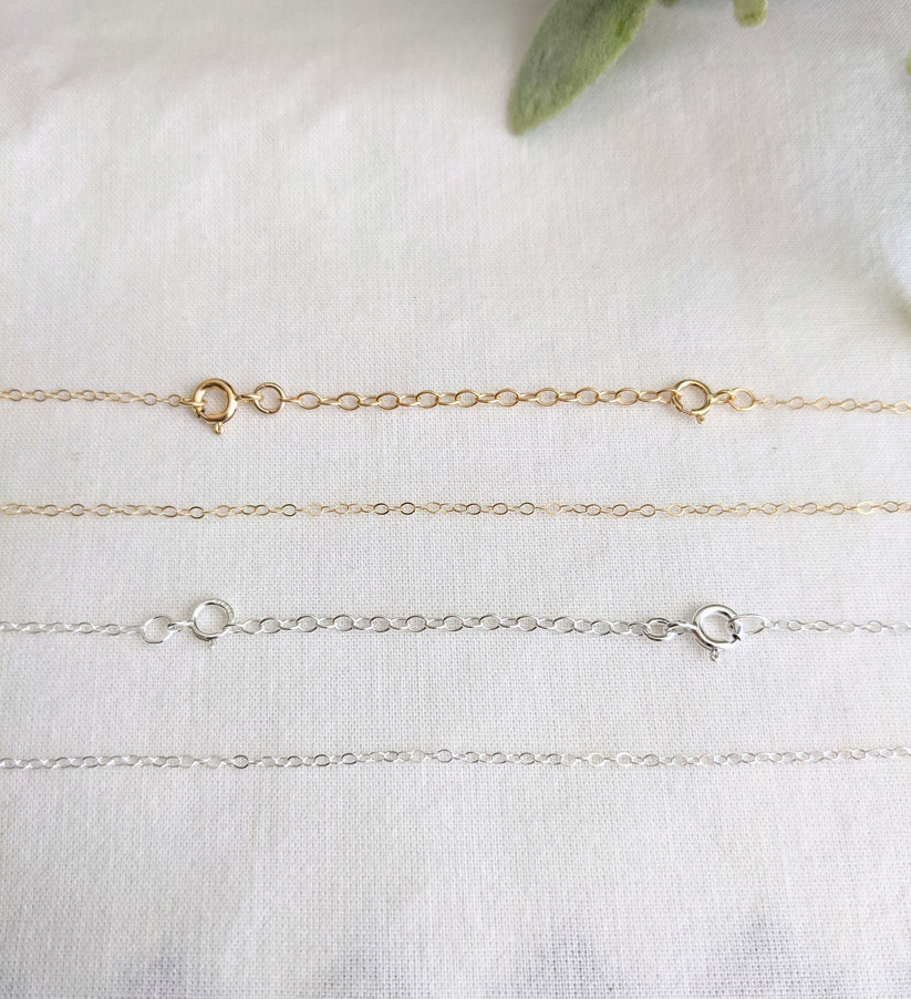 Rallonge de chaîne – Rallonge de collier en or rempli ou en argent sterling