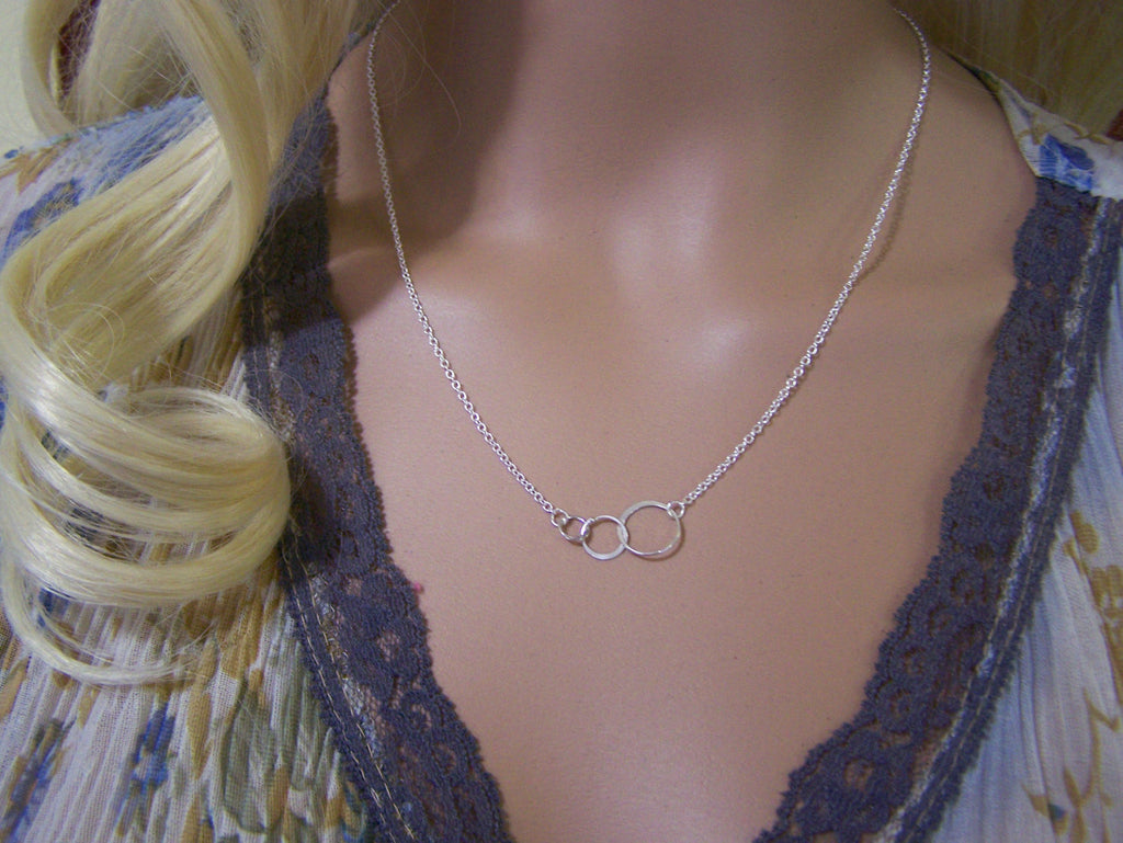 Collier Triple Cercle en Argent Sterling Amour Éternel / Cadeau pour Elle