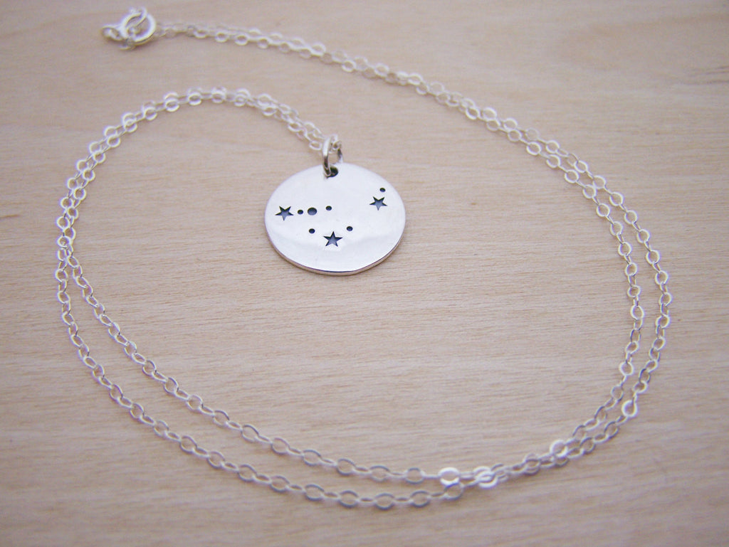 Capricorn Zodiac Constellation Sterling Silver Necklace / Gift for Her