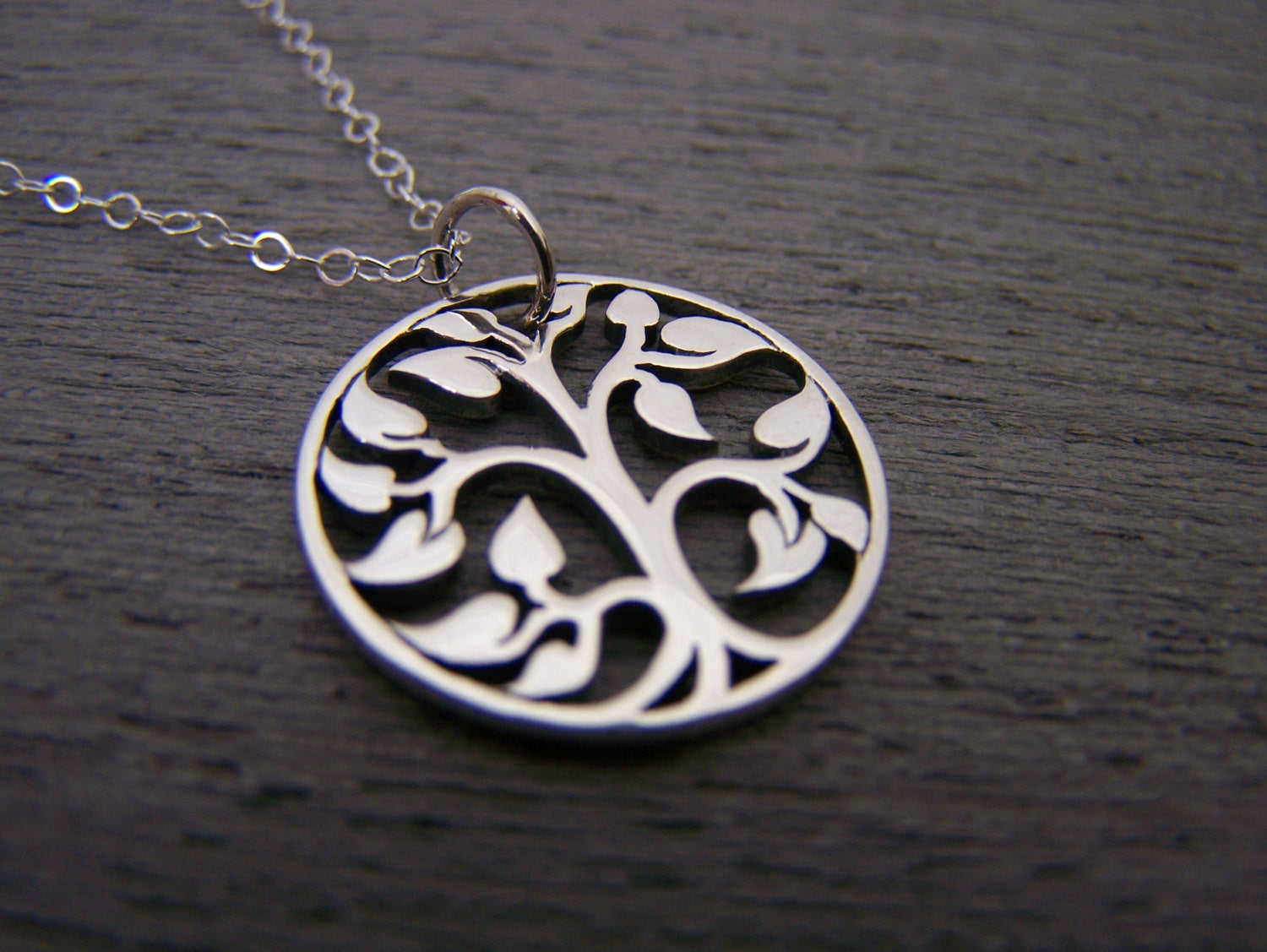 Collier Arbre de Vie Découpé en Argent Sterling Bijoux Simples / Cadeau pour Elle