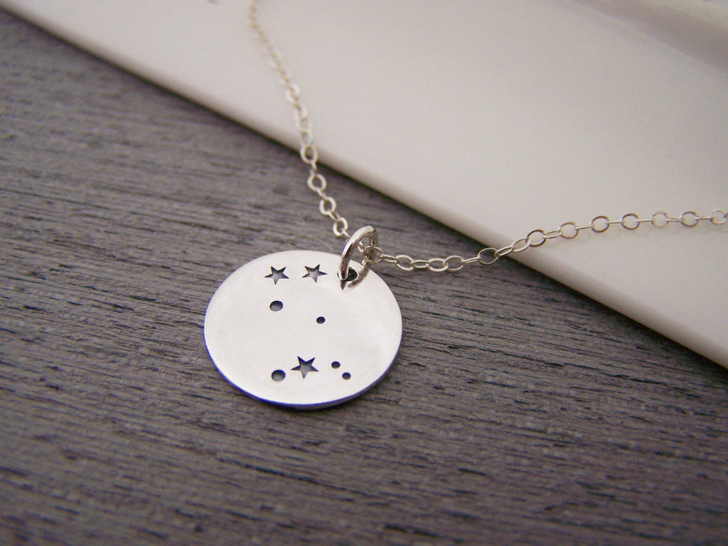 Collier signe astrologique Gémeaux en argent sterling