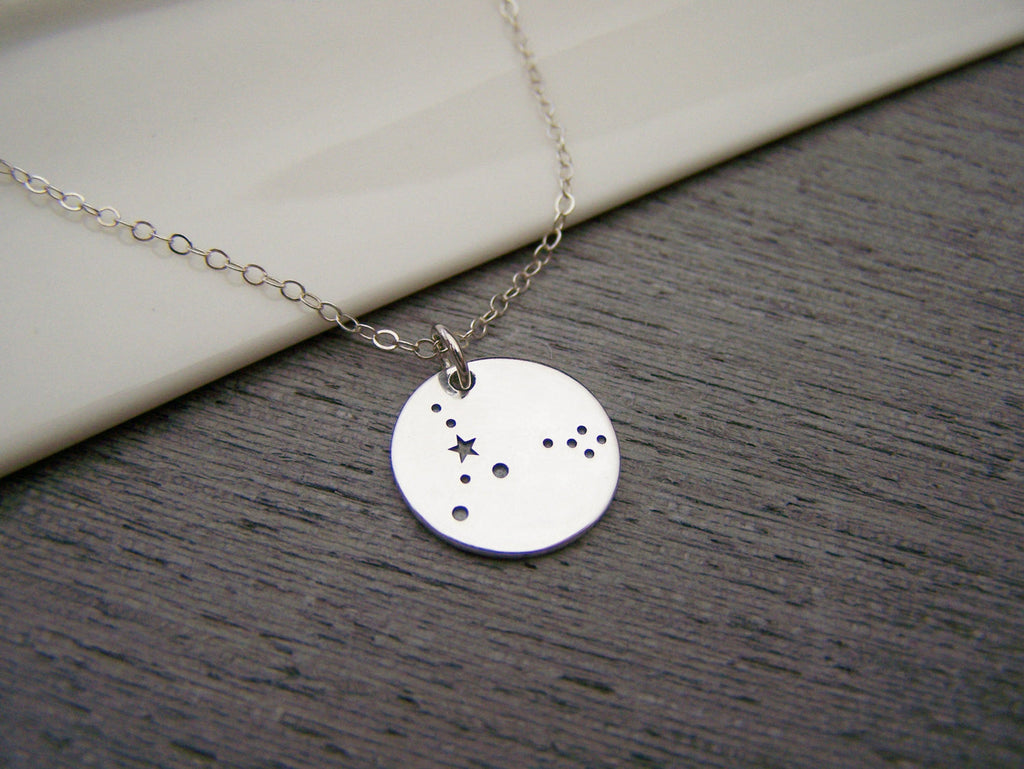 Collier Zodiaque Poissons – Pendentif Constellation en Argent Sterling sur Chaîne de 45 cm, Bijou Astrologique Cadeau