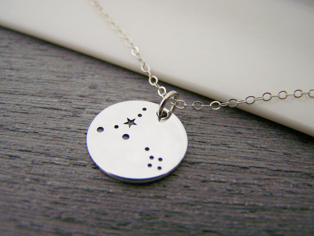 Collier Zodiaque Poissons – Pendentif Constellation en Argent Sterling sur Chaîne de 45 cm, Bijou Astrologique Cadeau