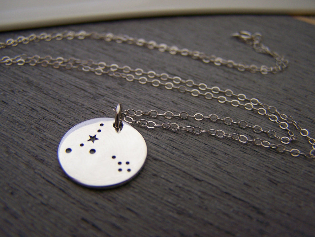 Collier Zodiaque Poissons – Pendentif Constellation en Argent Sterling sur Chaîne de 45 cm, Bijou Astrologique Cadeau