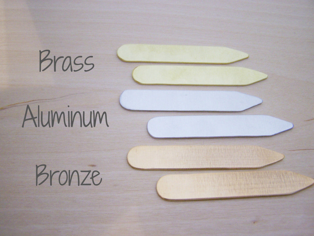 Monogrammed Collar Stays - Personalized Gift -  Hand Stamped Collar Stays / Gift for Him - Mens Accessory - Anniversary Gift