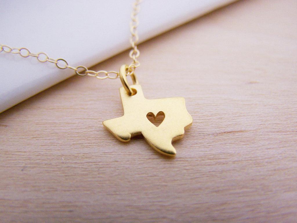 Collier en or 14 carats laminé Texas State