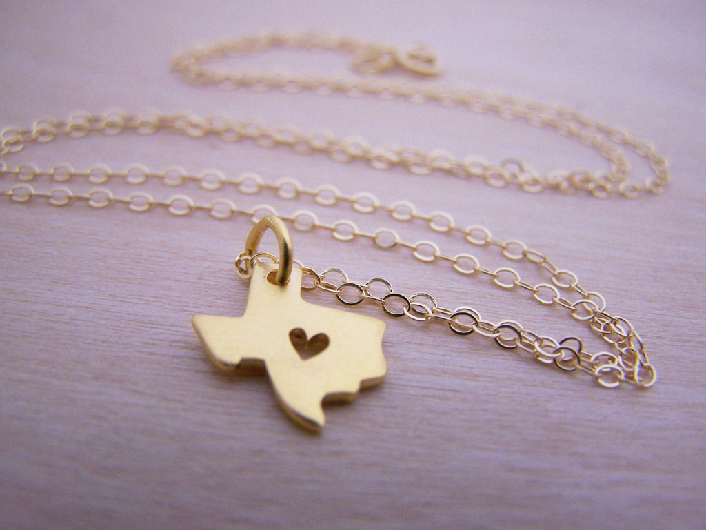 Collier en or 14 carats laminé Texas State