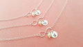 Infinity Pearl and Initial Bracelet - Sterling Silver Jewelry