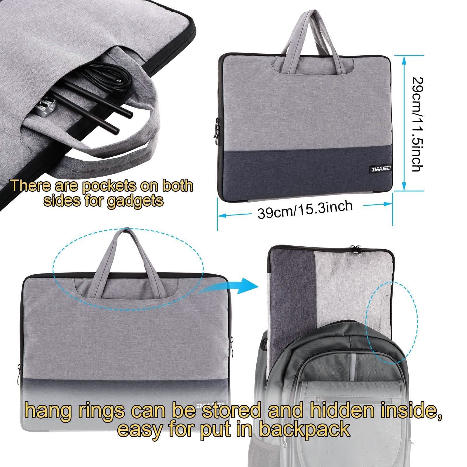 IMAGE 14 Housse de transport pour ordinateur portable avec poches