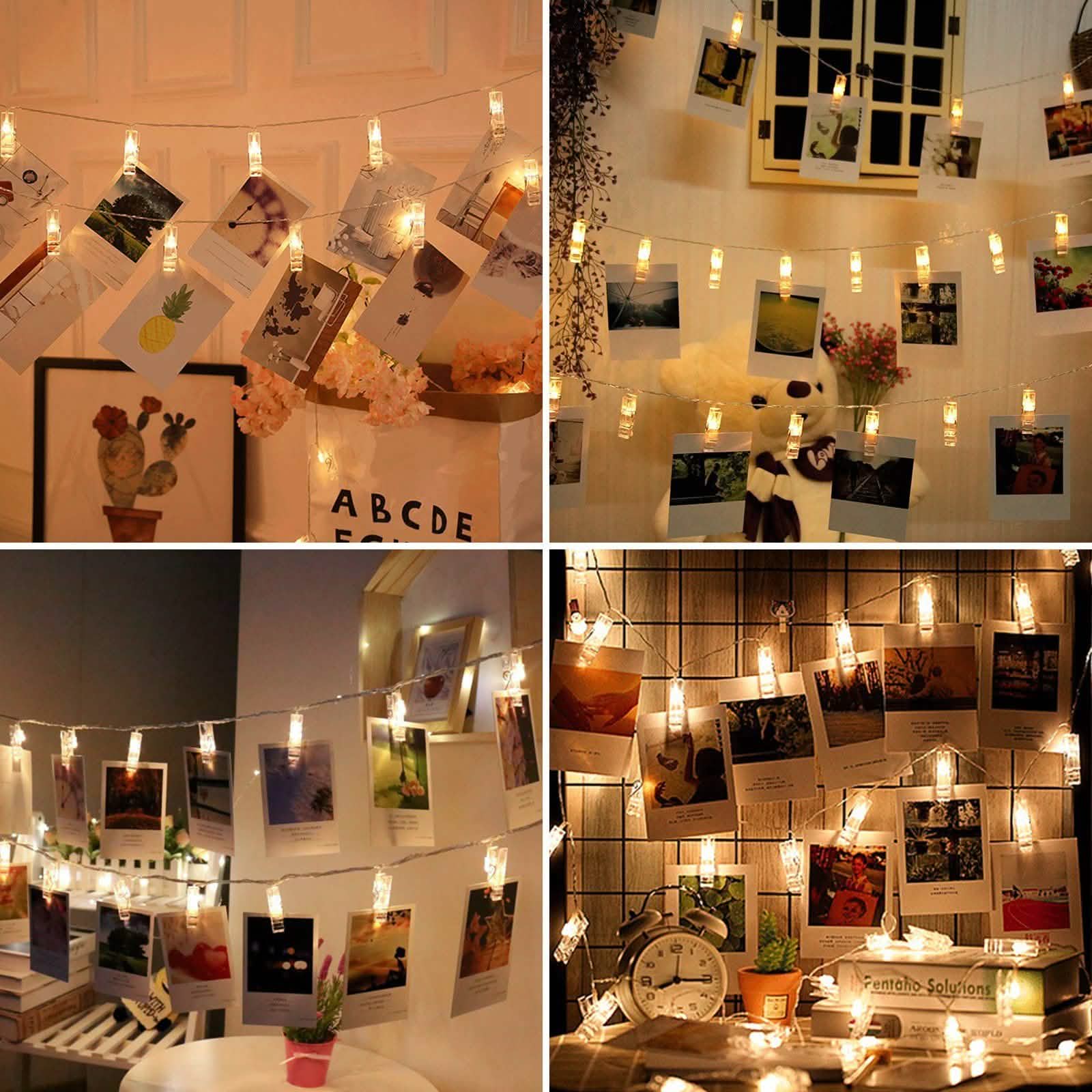 IMAGE Guirlande Lumineuse LED avec 20 Pinces Photo, 2,1 m