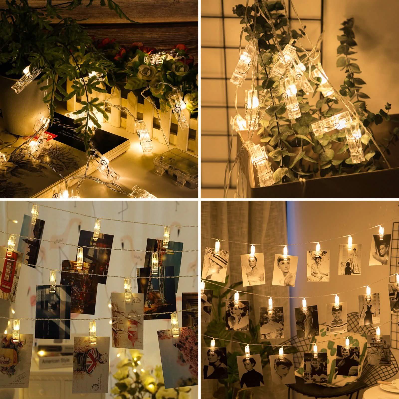 IMAGE Guirlande Lumineuse LED avec 20 Pinces Photo, 2,1 m
