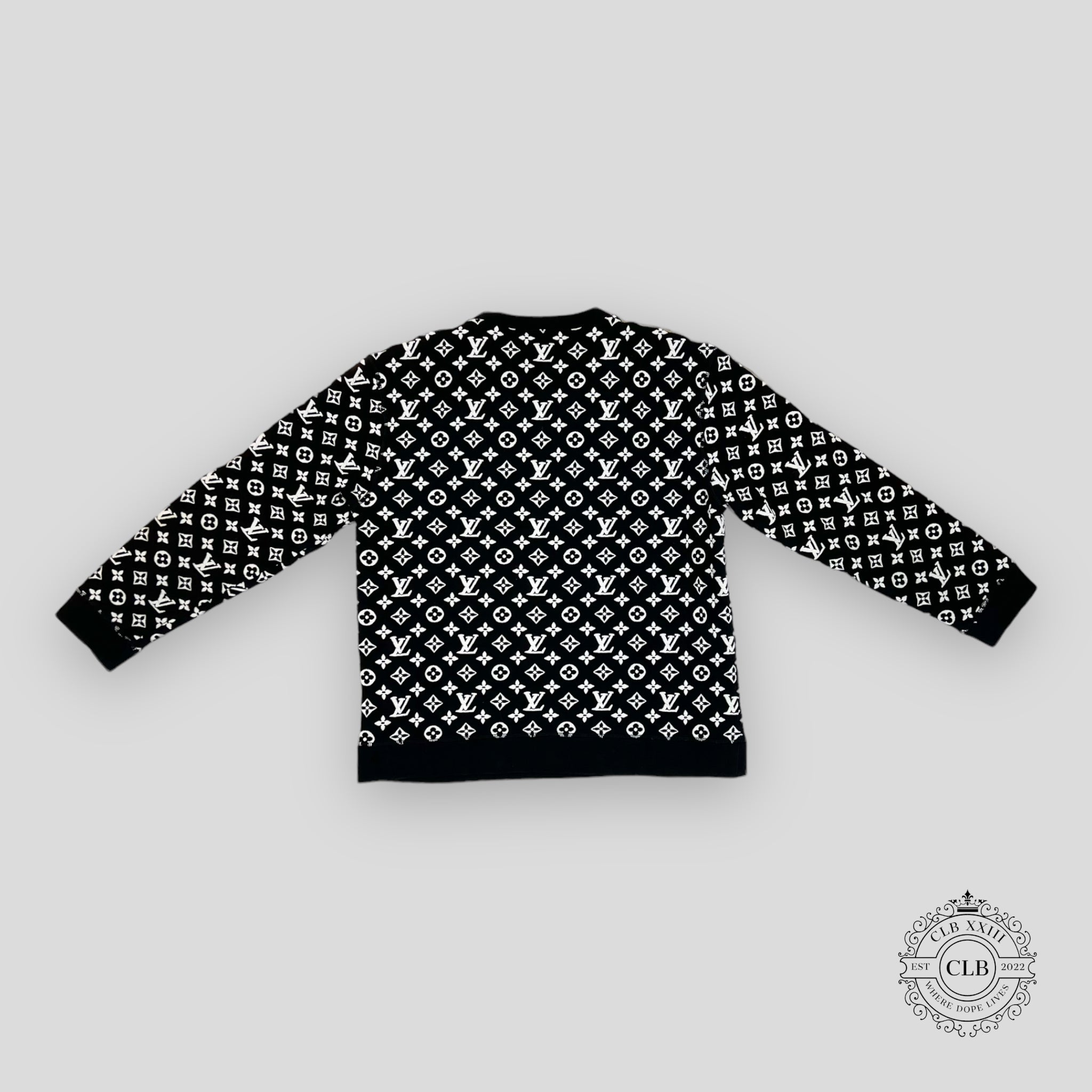 Pull ras-du-cou Louis Vuitton Monogram Jacquard noir