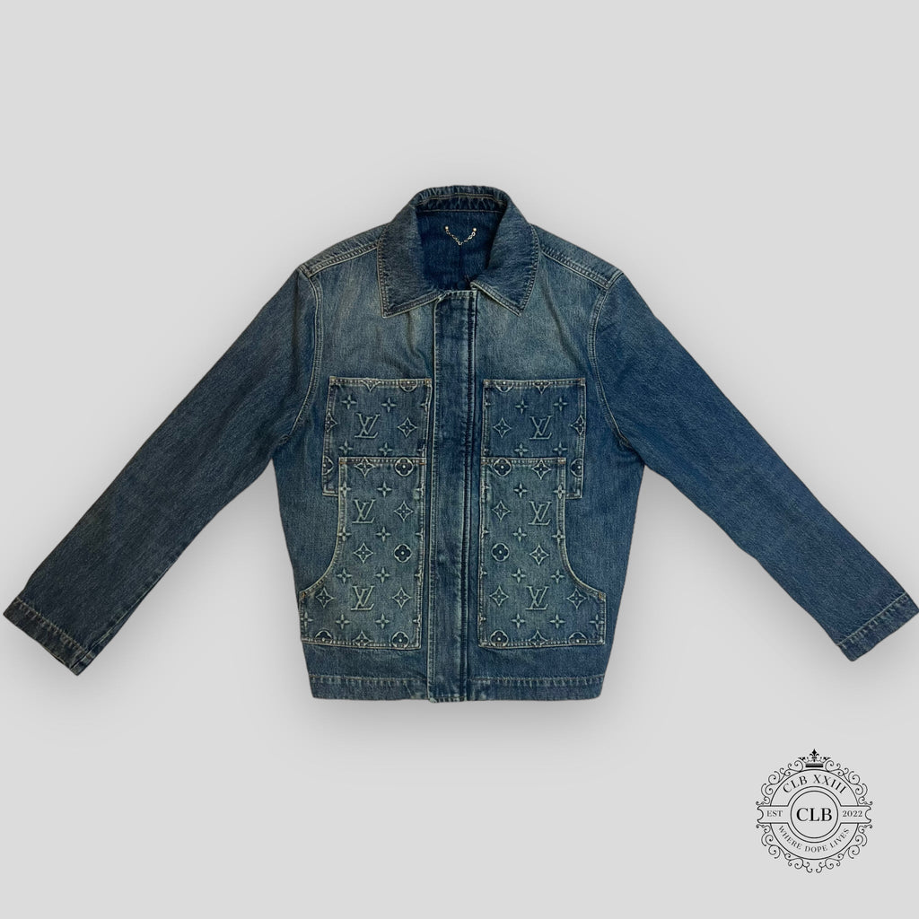Veste en jean Monogram Louis Vuitton de couleur indigo