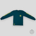 T-SHIRT MANCHES LONGUES CHROME HEARTS LOGO FER À CHEVAL - VERT / JAUNE