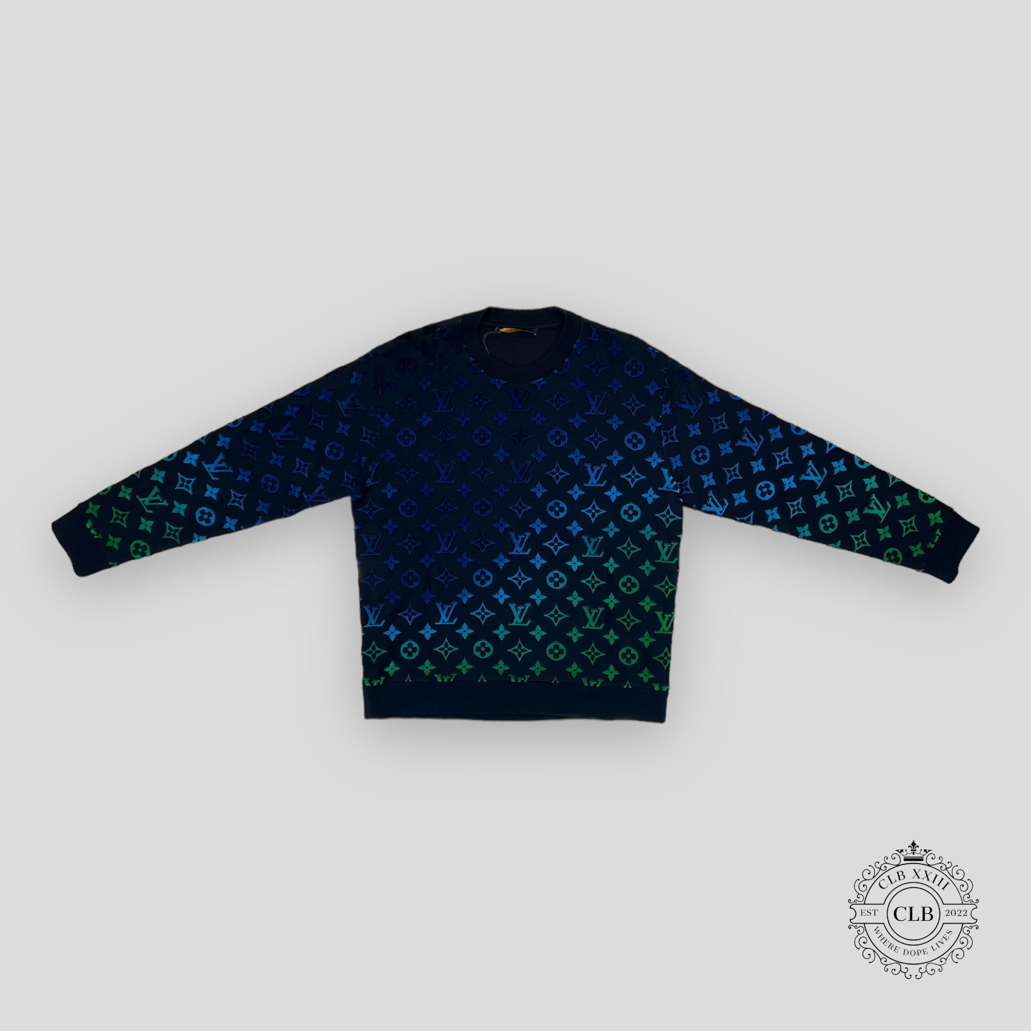 Pull col rond Louis Vuitton Gradient Monogram multicolore