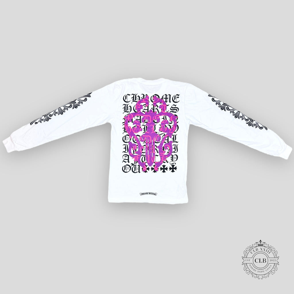 TEE SHIRT MANCHES LONGUES CHROME HEARTS DAGGER - BLANC