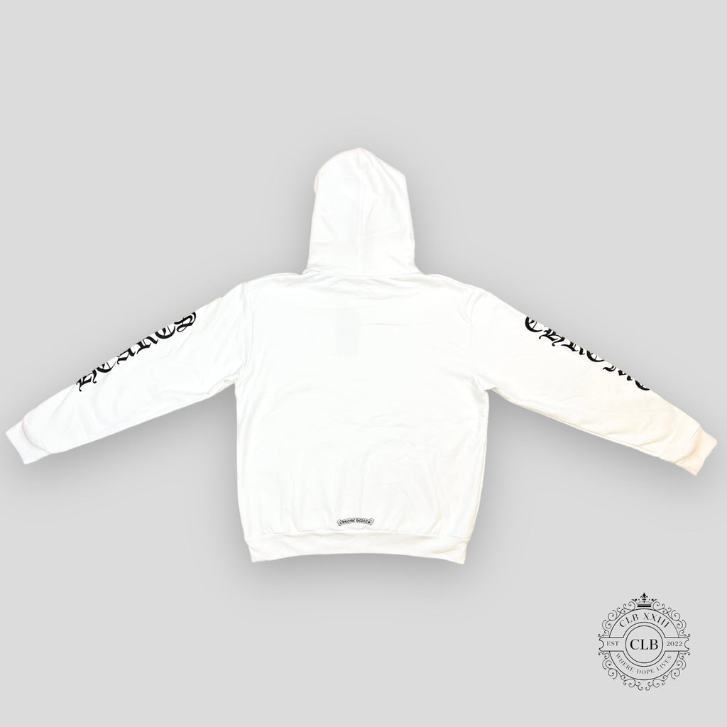 SWEAT À CAPUCHE LOGO CHROME HEARTS - BLANC