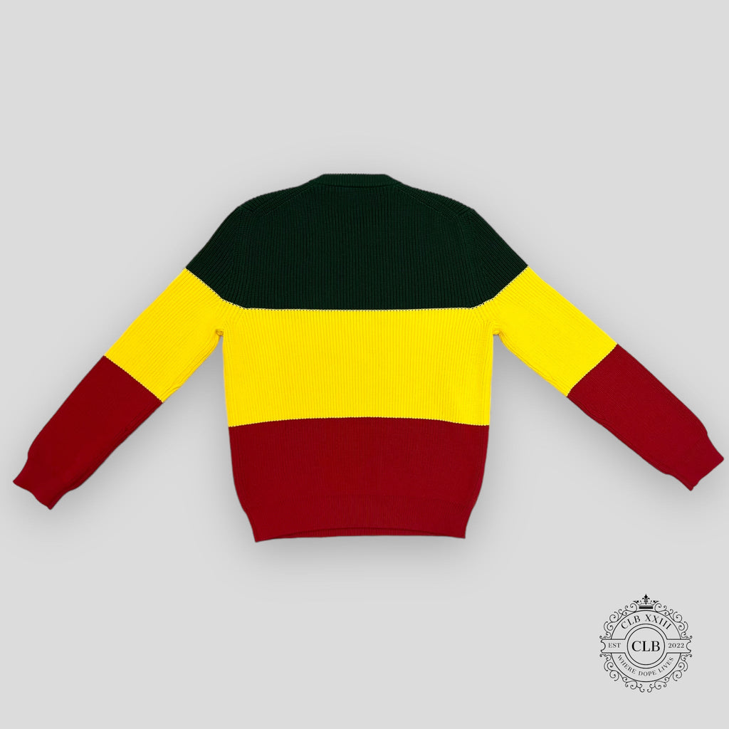 PULL EN MAILLE RAYÉ JAMAÏCAIN LOUIS VUITTON